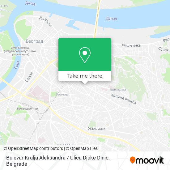 Bulevar Kralja Aleksandra / Ulica Djuke Dinic map