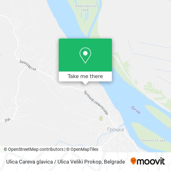 Ulica Careva glavica / Ulica Veliki Prokop map