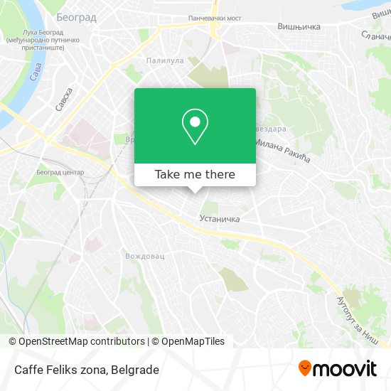 Caffe Feliks zona map