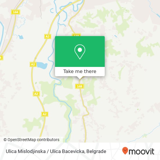 Ulica Mislodjinska / Ulica Bacevicka map