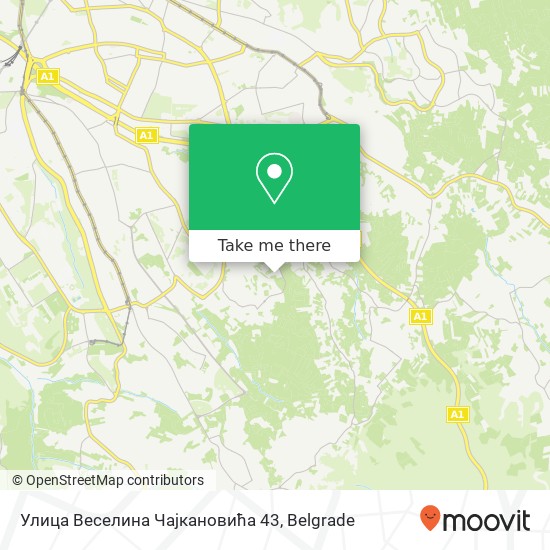 Улица Веселина Чајкановића 43 map