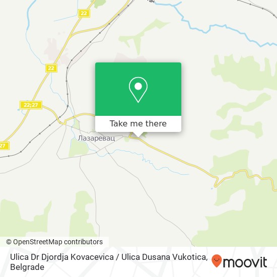 Ulica Dr Djordja Kovacevica / Ulica Dusana Vukotica map