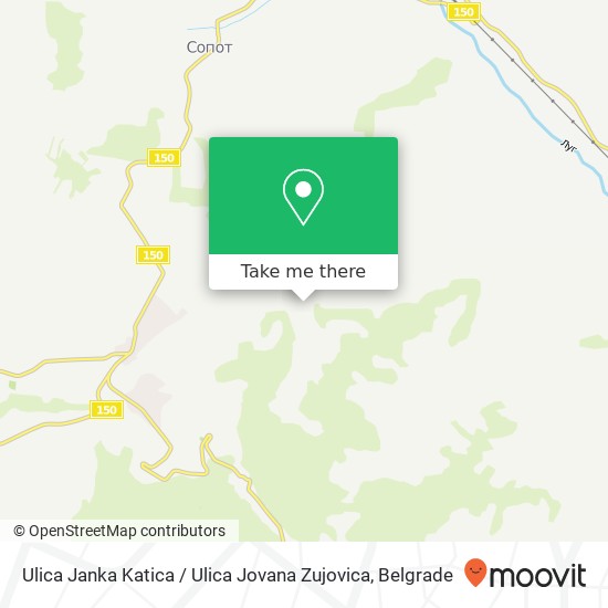 Ulica Janka Katica / Ulica Jovana Zujovica map