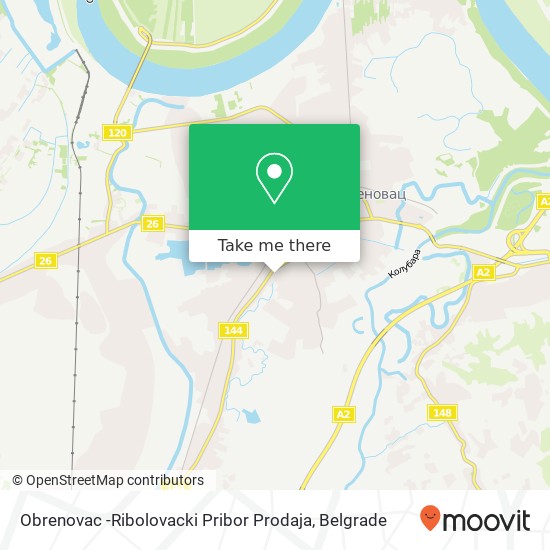 Obrenovac -Ribolovacki Pribor Prodaja map