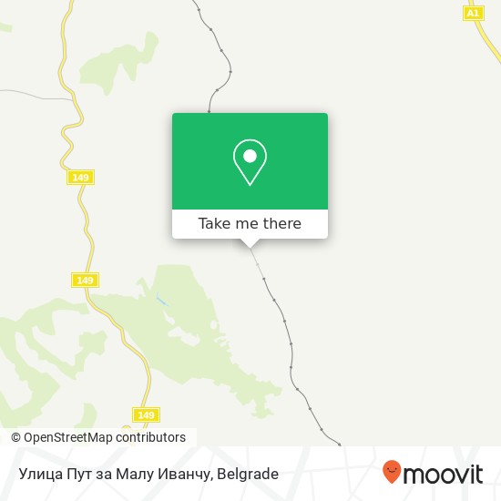 Улица Пут за Малу Иванчу map