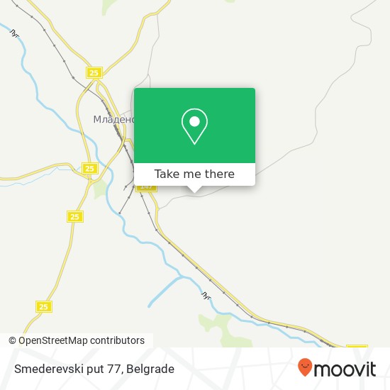 Smederevski put 77 map