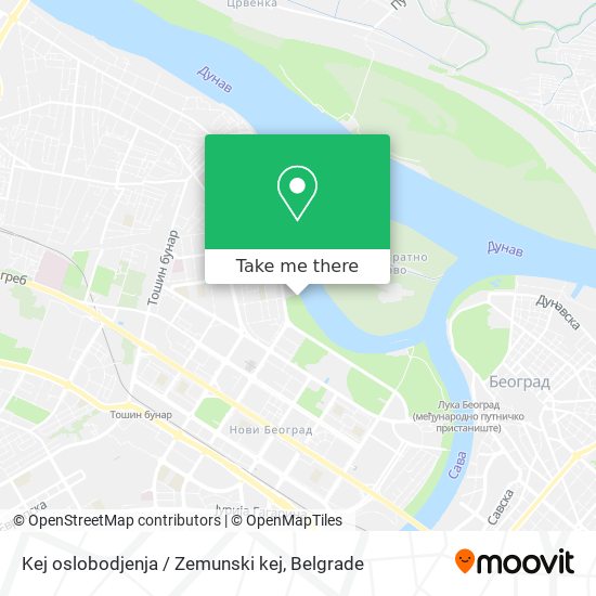 Kej oslobodjenja / Zemunski kej map