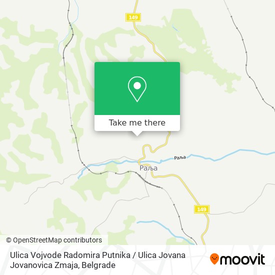 Ulica Vojvode Radomira Putnika / Ulica Jovana Jovanovica Zmaja map