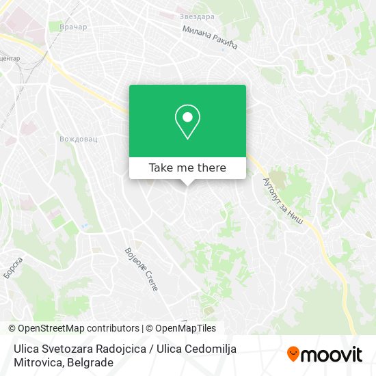 Ulica Svetozara Radojcica / Ulica Cedomilja Mitrovica map