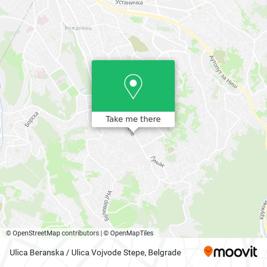 Ulica Beranska / Ulica Vojvode Stepe map