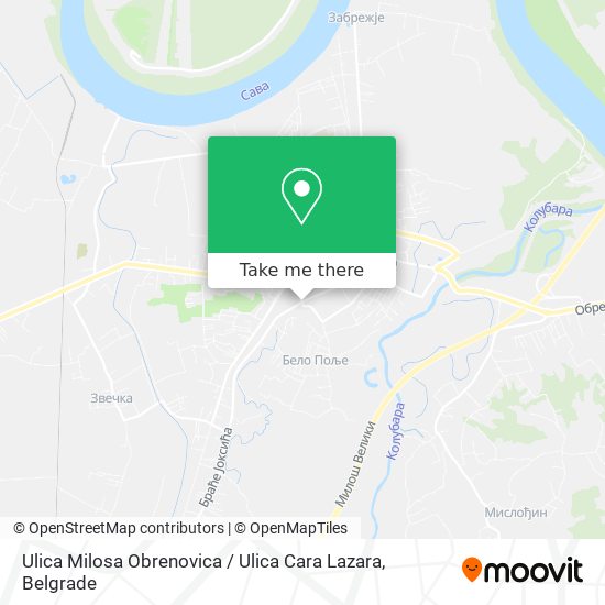 Ulica Milosa Obrenovica / Ulica Cara Lazara map