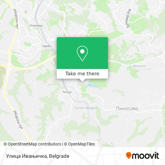 Улица Ивањичка map