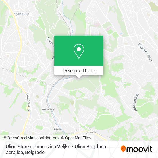 Ulica Stanka Paunovica Veljka / Ulica Bogdana Zerajica map