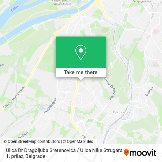 Ulica Dr Dragoljuba Sretenovica / Ulica Nike Strugara 1. prilaz map