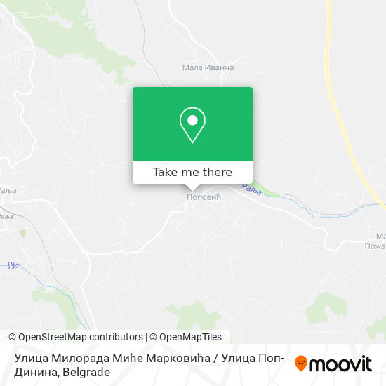 Улица Милорада Миће Марковића / Улица Поп-Динина map