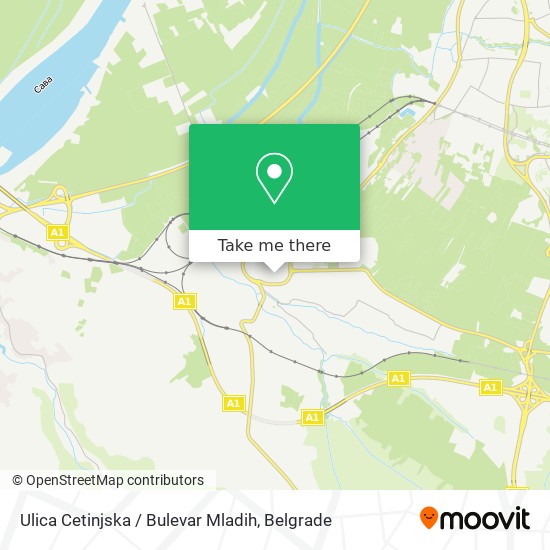 Ulica Cetinjska / Bulevar Mladih map