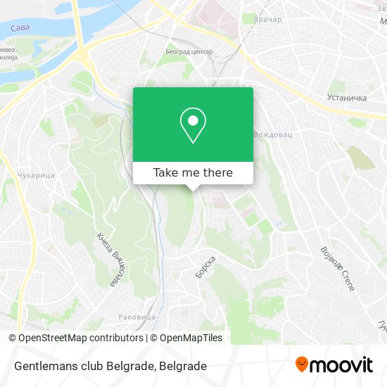 Gentlemans club Belgrade map