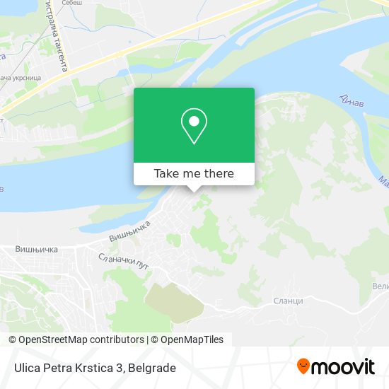 Ulica Petra Krstica 3 map
