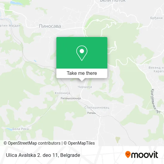 Ulica Avalska 2. deo 11 map