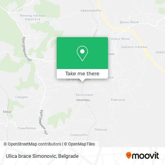 Ulica brace Simonovic map