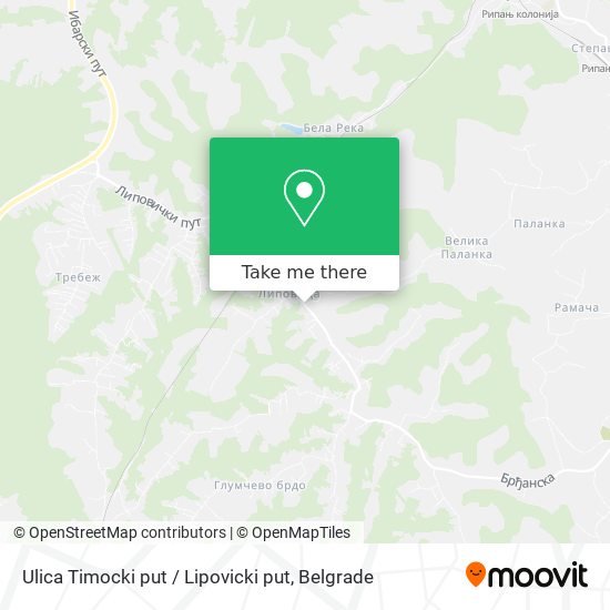 Ulica Timocki put / Lipovicki put map