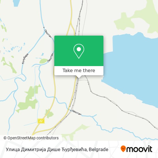 Улица Димитрија Дише Ђурђевића map