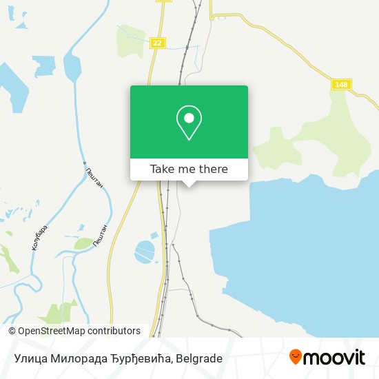 Улица Милорада Ђурђевића map