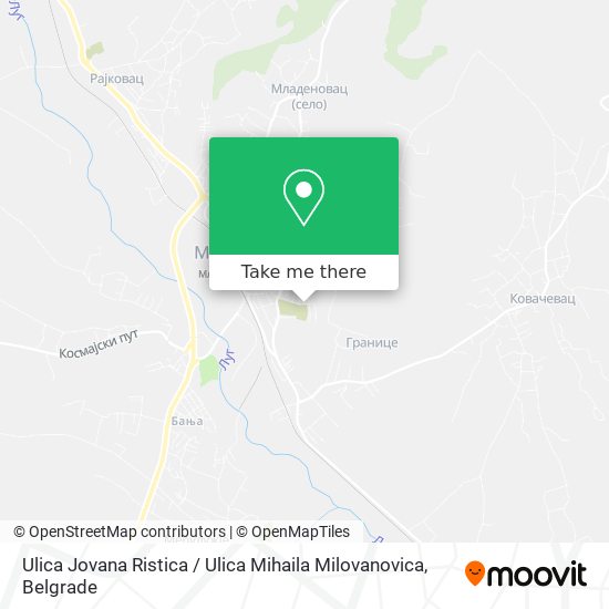 Ulica Jovana Ristica / Ulica Mihaila Milovanovica map