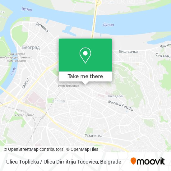 Ulica Toplicka / Ulica Dimitrija Tucovica map