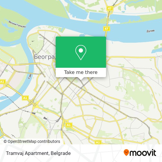 Tramvaj Apartment map