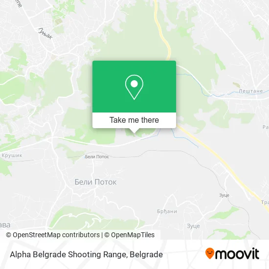 Alpha Belgrade Shooting Range map