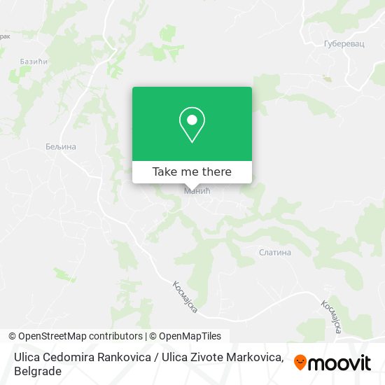 Ulica Cedomira Rankovica / Ulica Zivote Markovica map