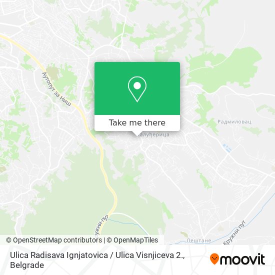 Ulica Radisava Ignjatovica / Ulica Visnjiceva 2. map