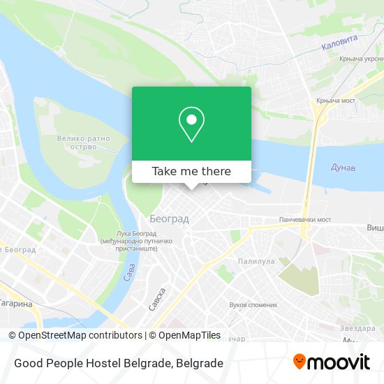 Good People Hostel Belgrade map