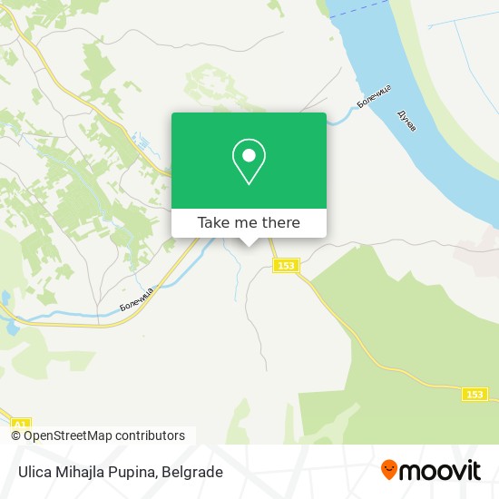 Ulica Mihajla Pupina map