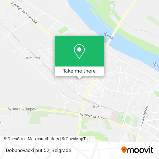 Dobanovacki put 52 map