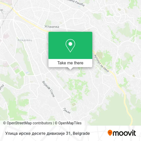 Улица ирске десете дивизије 31 map