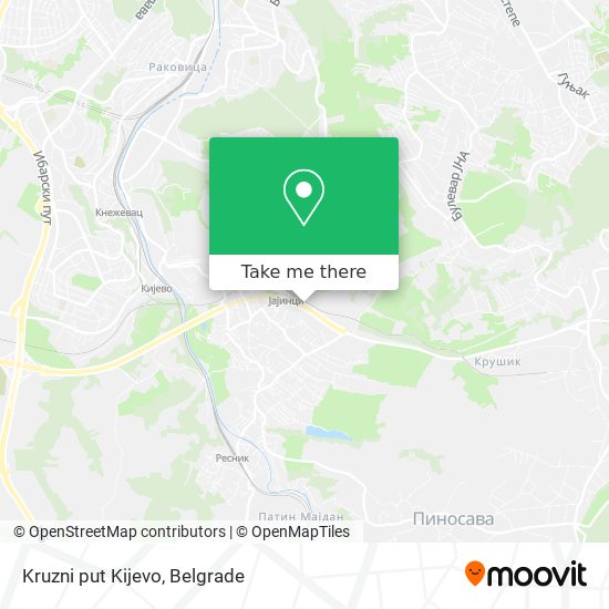 Kruzni put Kijevo map