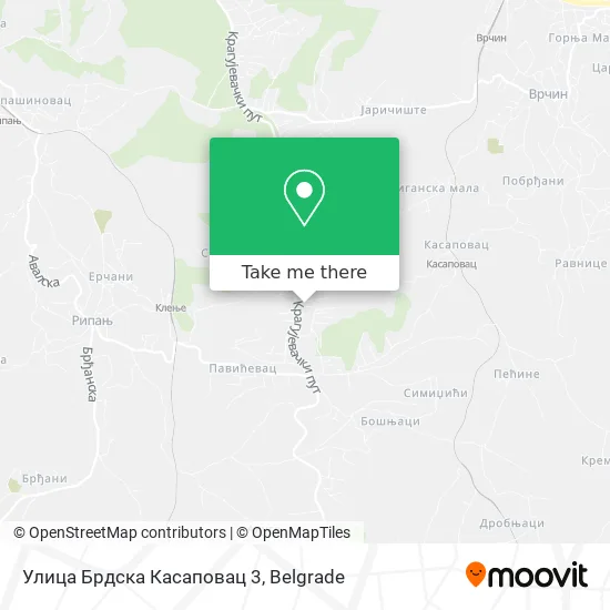Улица Брдска Касаповац 3 map