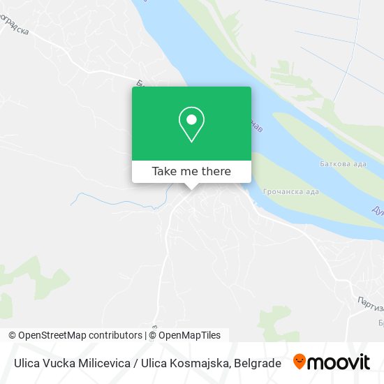 Ulica Vucka Milicevica / Ulica Kosmajska map