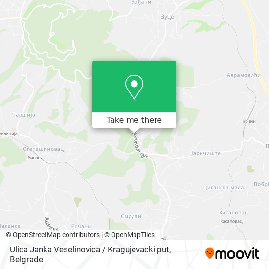 Ulica Janka Veselinovica / Kragujevacki put map