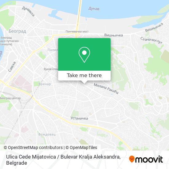 Ulica Cede Mijatovica / Bulevar Kralja Aleksandra map