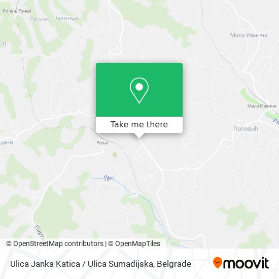 Ulica Janka Katica / Ulica Sumadijska map