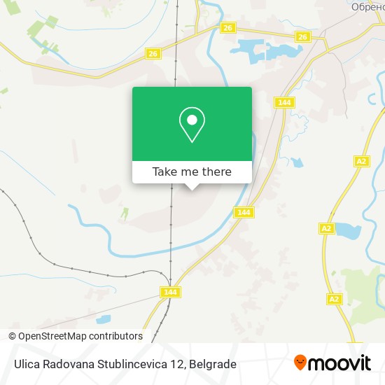 Ulica Radovana Stublincevica 12 map