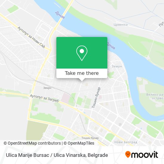 Ulica Marije Bursac / Ulica Vinarska map