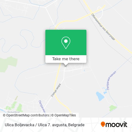 Ulica Boljevacka / Ulica 7. avgusta map