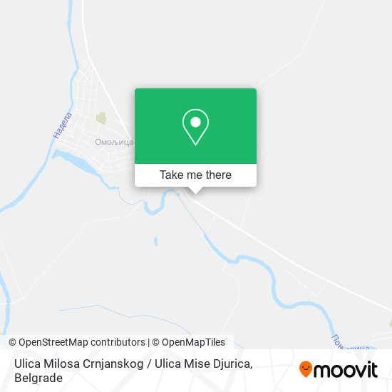 Ulica Milosa Crnjanskog / Ulica Mise Djurica map