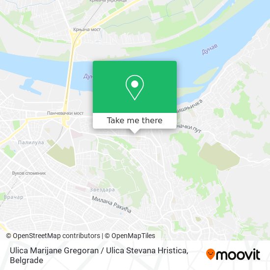 Ulica Marijane Gregoran / Ulica Stevana Hristica map