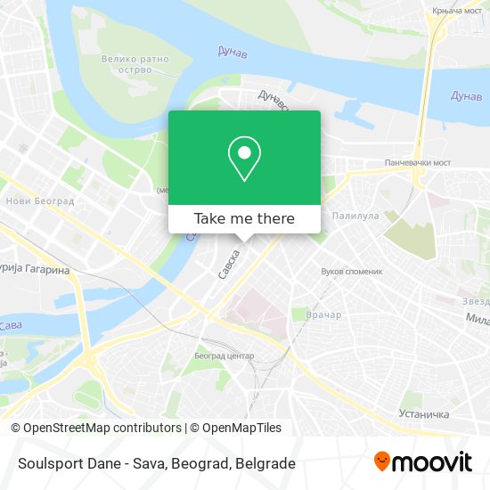 Soulsport Dane - Sava, Beograd map