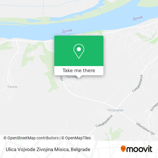 Ulica Vojvode Zivojina Misica map